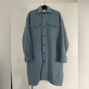 Frankie Shop stone blue wool coat